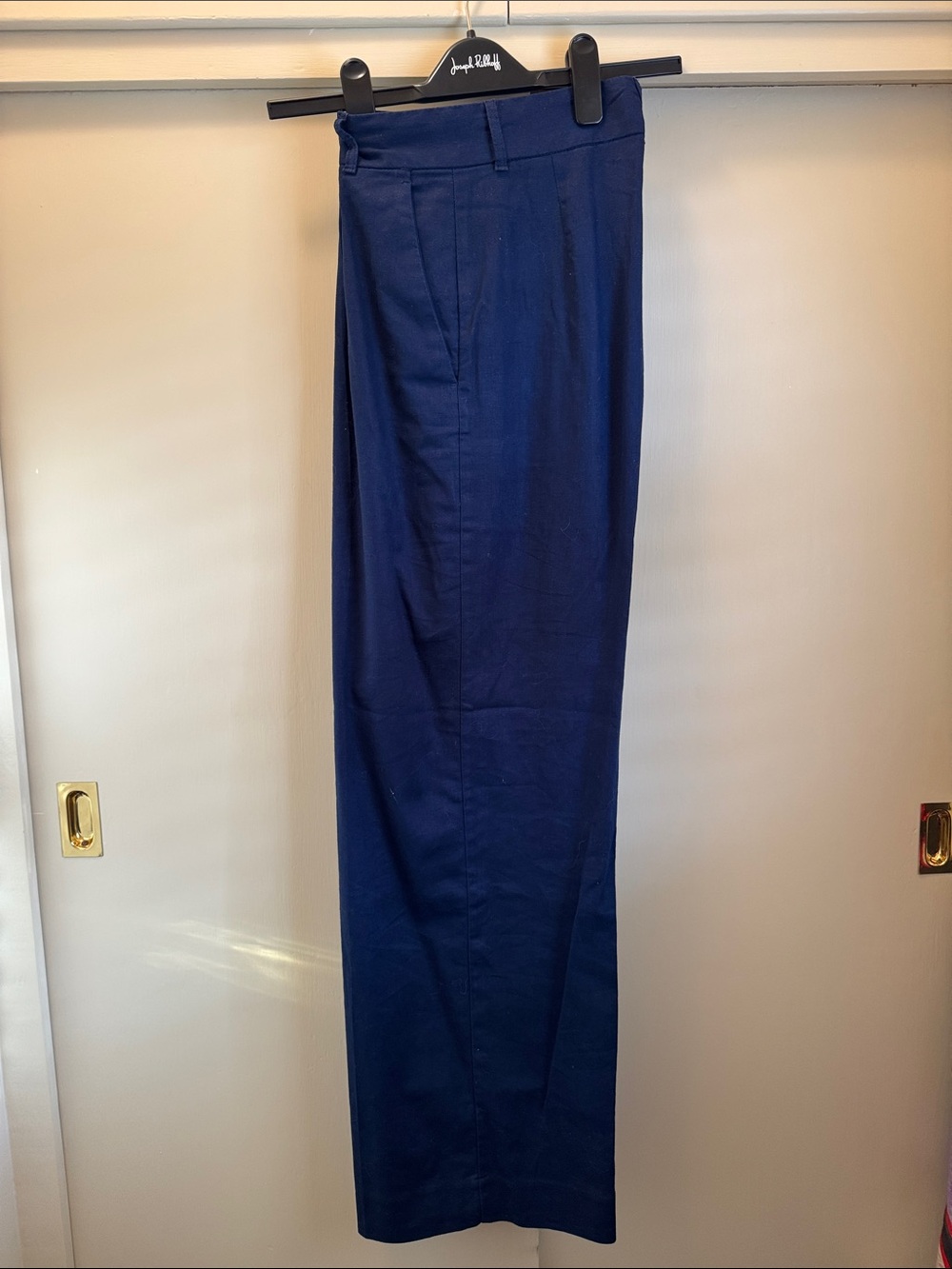Women’s navy linen blend Blue Dress Pants